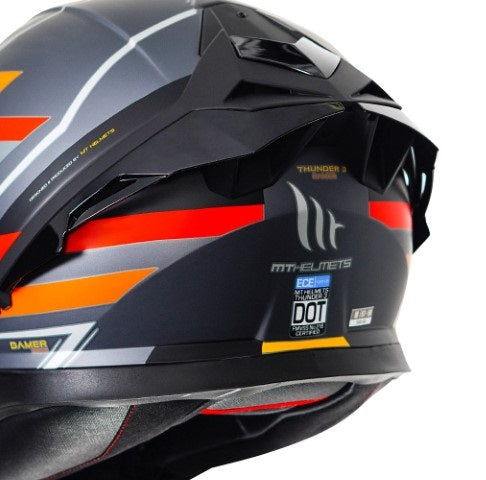 MT Thunder3 Pro Damer Matt Black Red Helmet