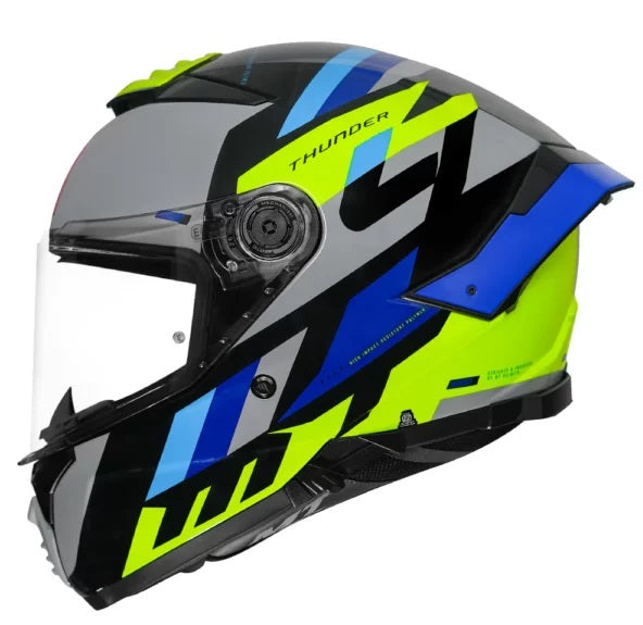 MT Thunder4 Ergo Gloss Florocent Yellow Helmet