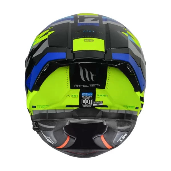 MT Thunder4 Ergo Gloss Florocent Yellow Helmet