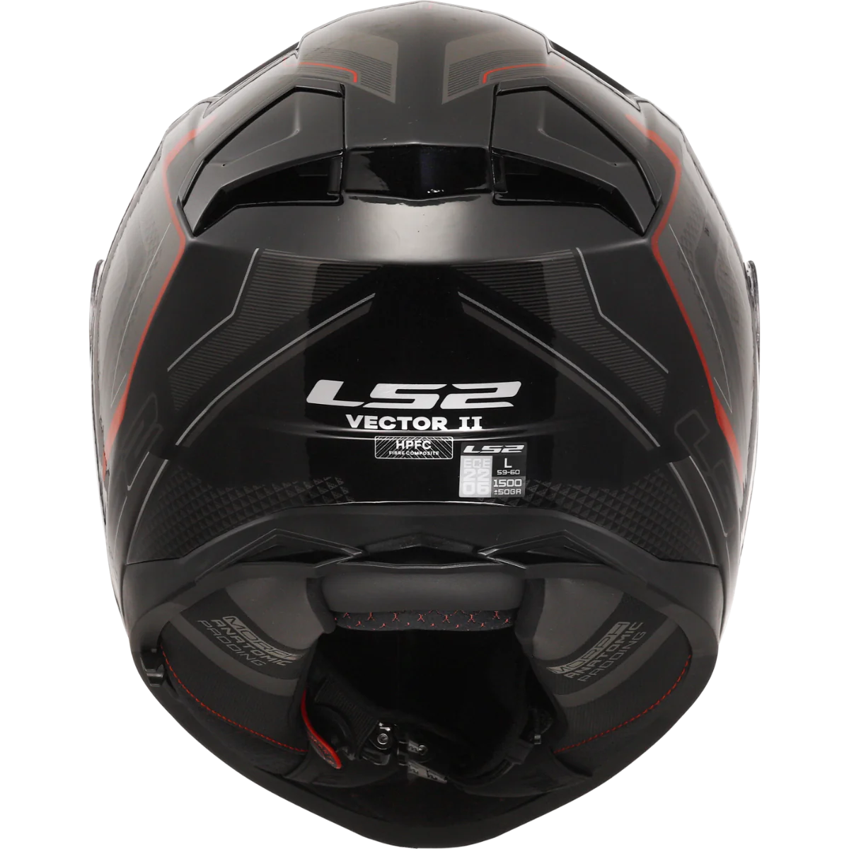 LS2 FF811 Vector II Alizer Gloss Black Red Helmet