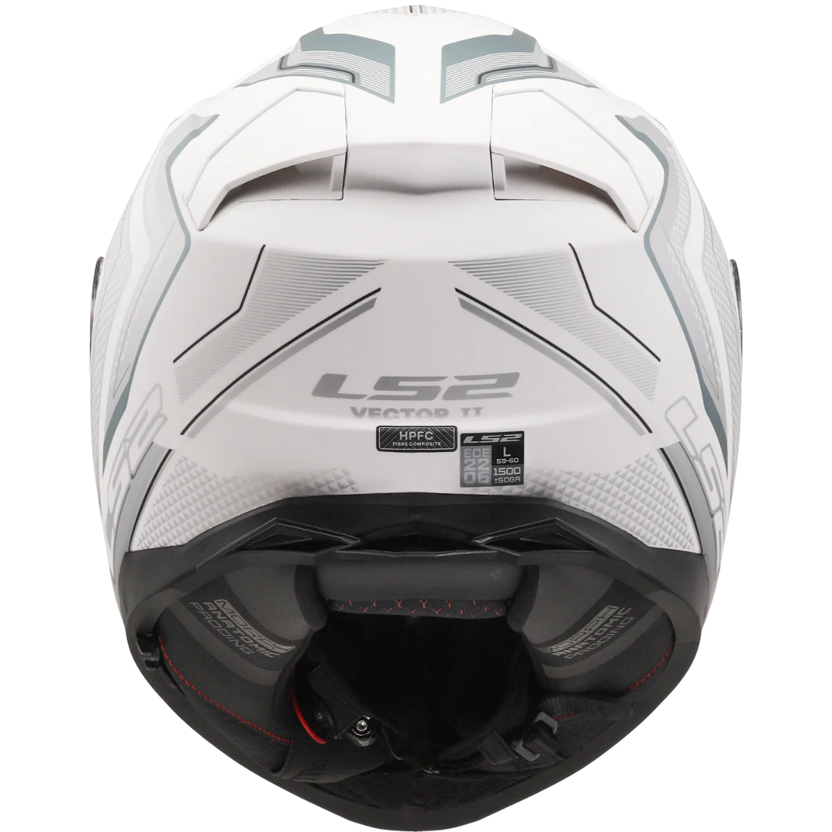 LS2 FF811 Vector II Alizer Gloss White Silver Helmet