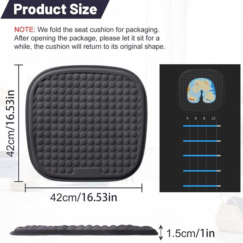 MH Moto Easy Bum Gel Cushions Honeycomb For Car & Office, Home, Wheel Chair