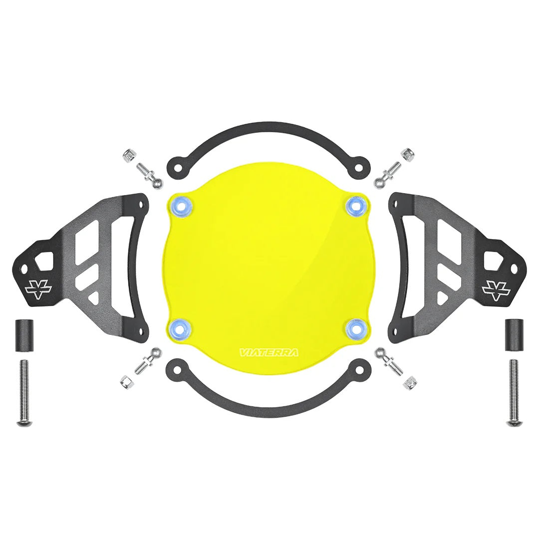 VIATERRA HEADLIGHT GRILL FOR HIMALAYAN BS4 YELLOW TINT