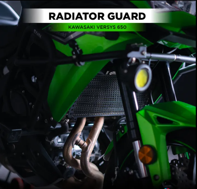 ZANA RADIATOR GUARD(GRILL) BLACK HONEY COMB FOR KAWASAKI VERSYS 650