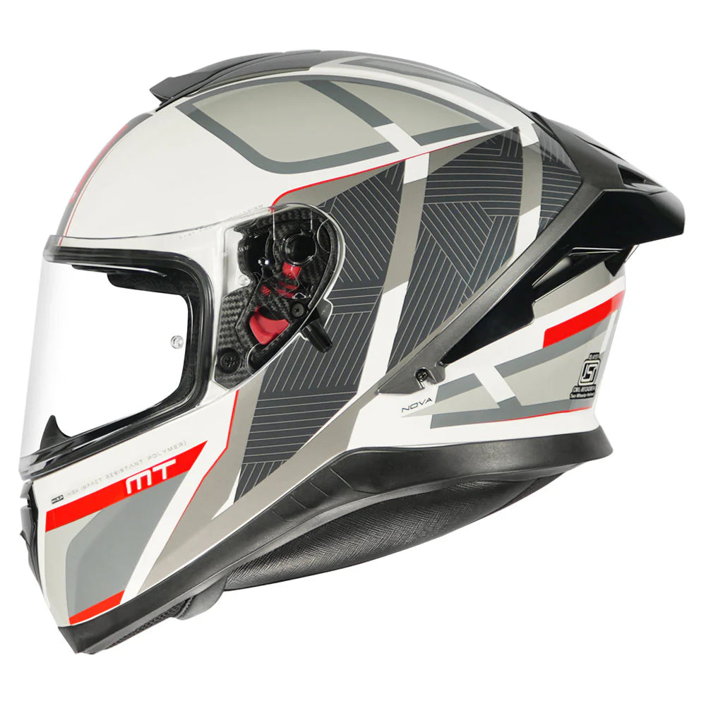 MT Thunder3 Pro Nova Gloss White Red Helmet