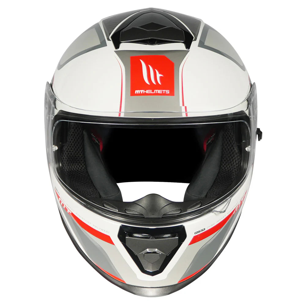 MT Thunder3 Pro Nova Gloss White Red Helmet