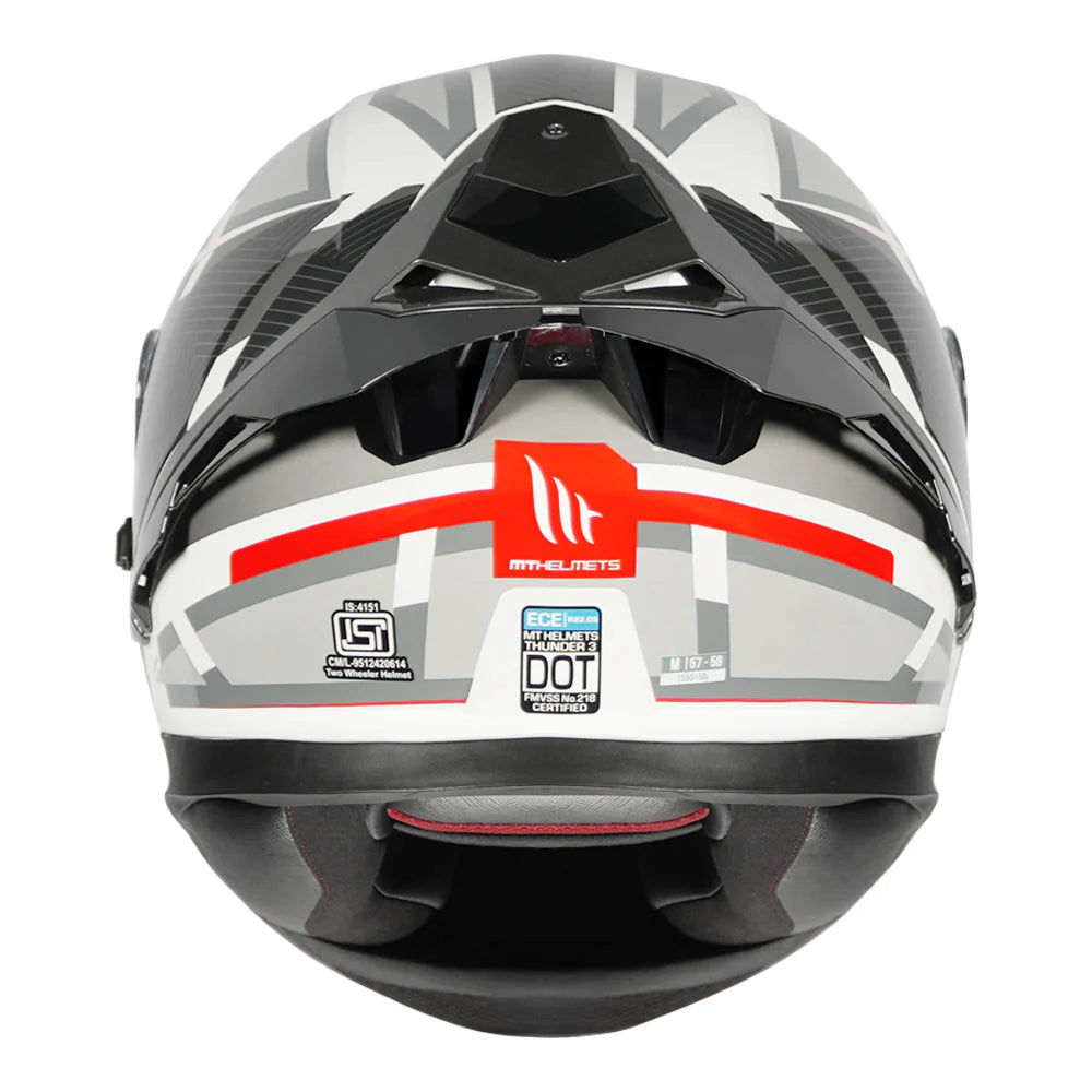 MT Thunder3 Pro Nova Gloss White Red Helmet