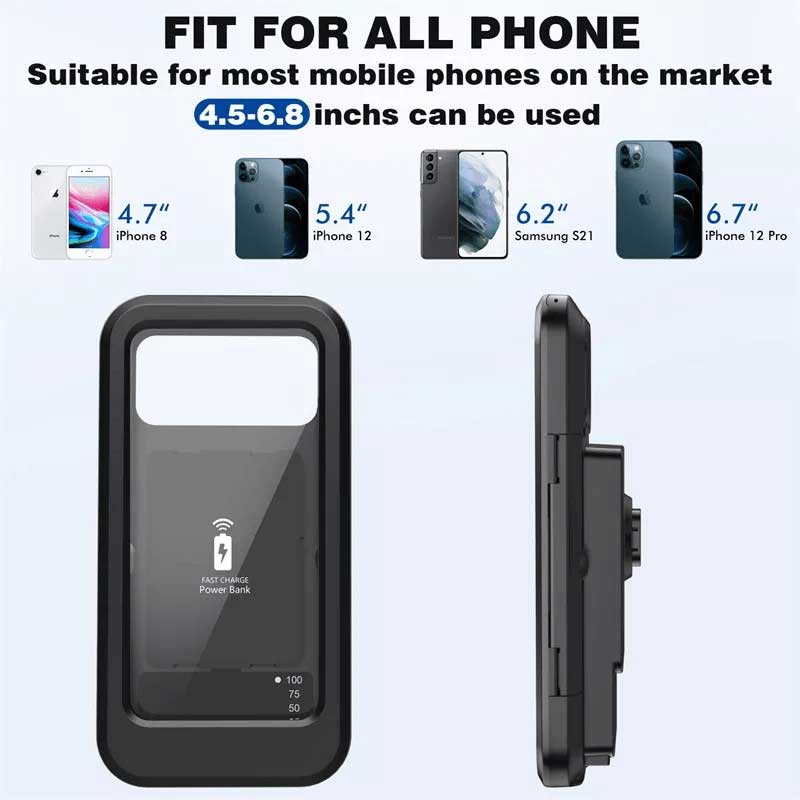 MH Moto M99 Motorcycle Mobile Holder V0.2 ( Wireless Charger Waterproof)