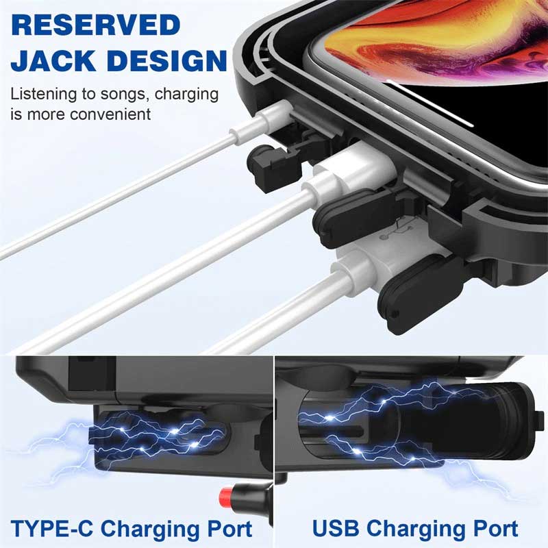 MH Moto M99 Motorcycle Mobile Holder V0.2 ( Wireless Charger Waterproof)