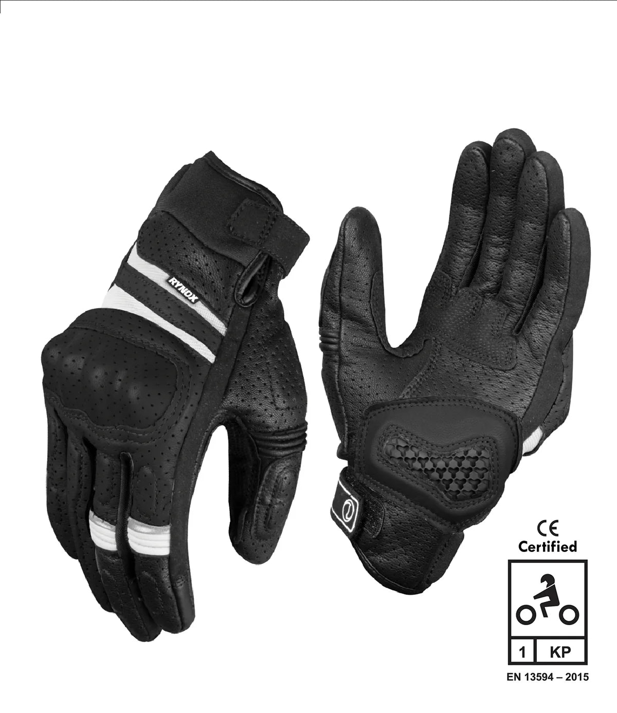 Rynox Air GT SP Black White Gloves