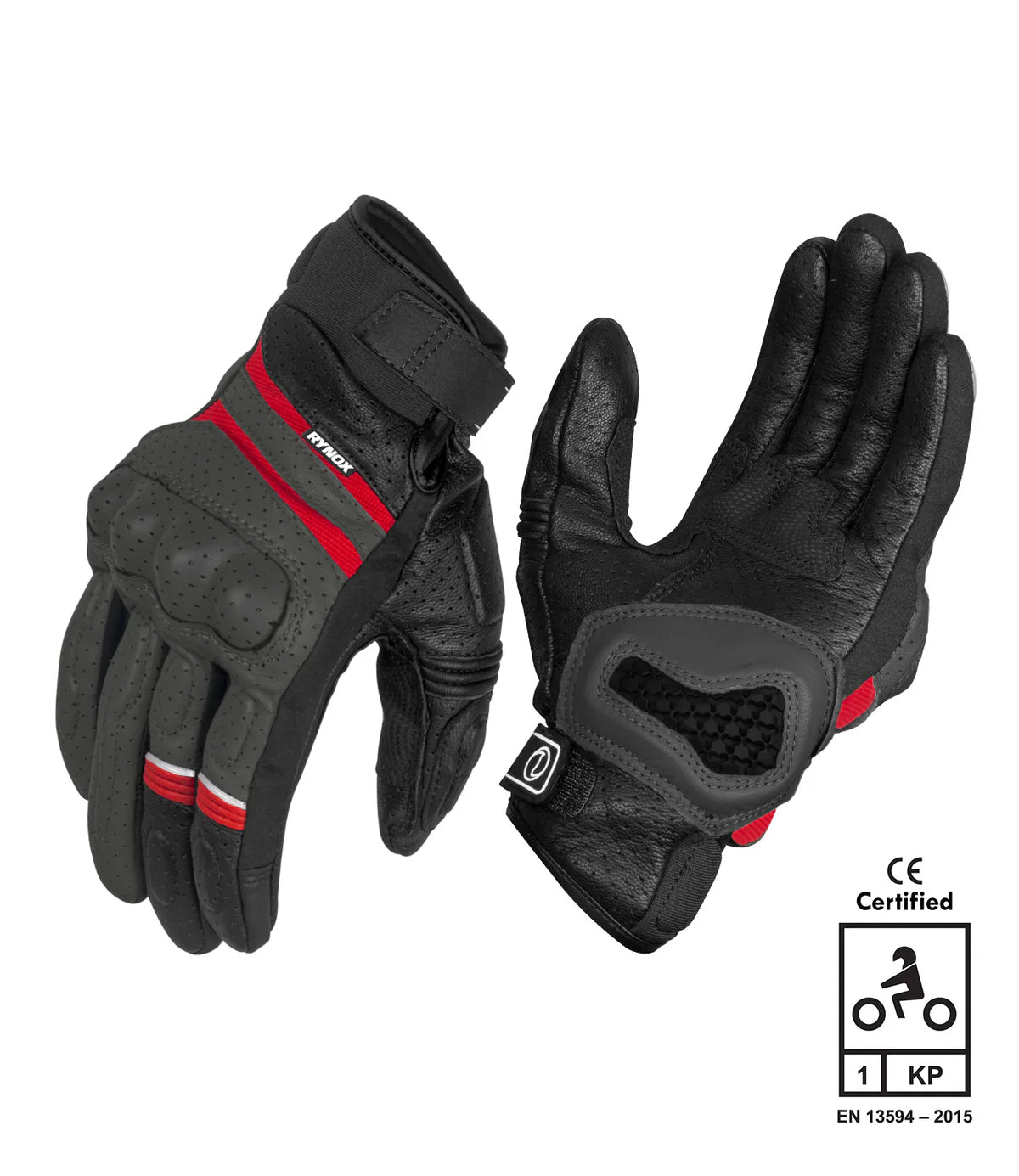 Rynox Air GT SP Grey Red Gloves