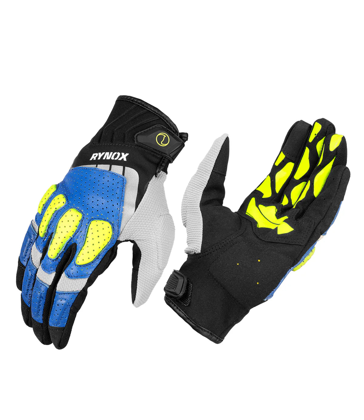 Rynox Ridge Pro Offroad Black Hi-Viz Green Gloves
