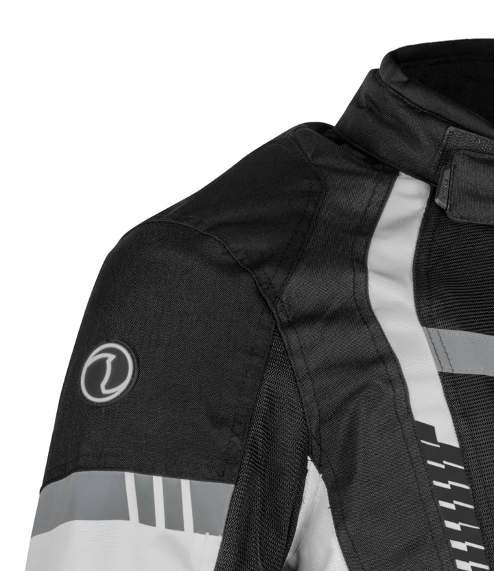 Rynox Tornado Pro 4 Jacket - Ce Certified Class A Black White
