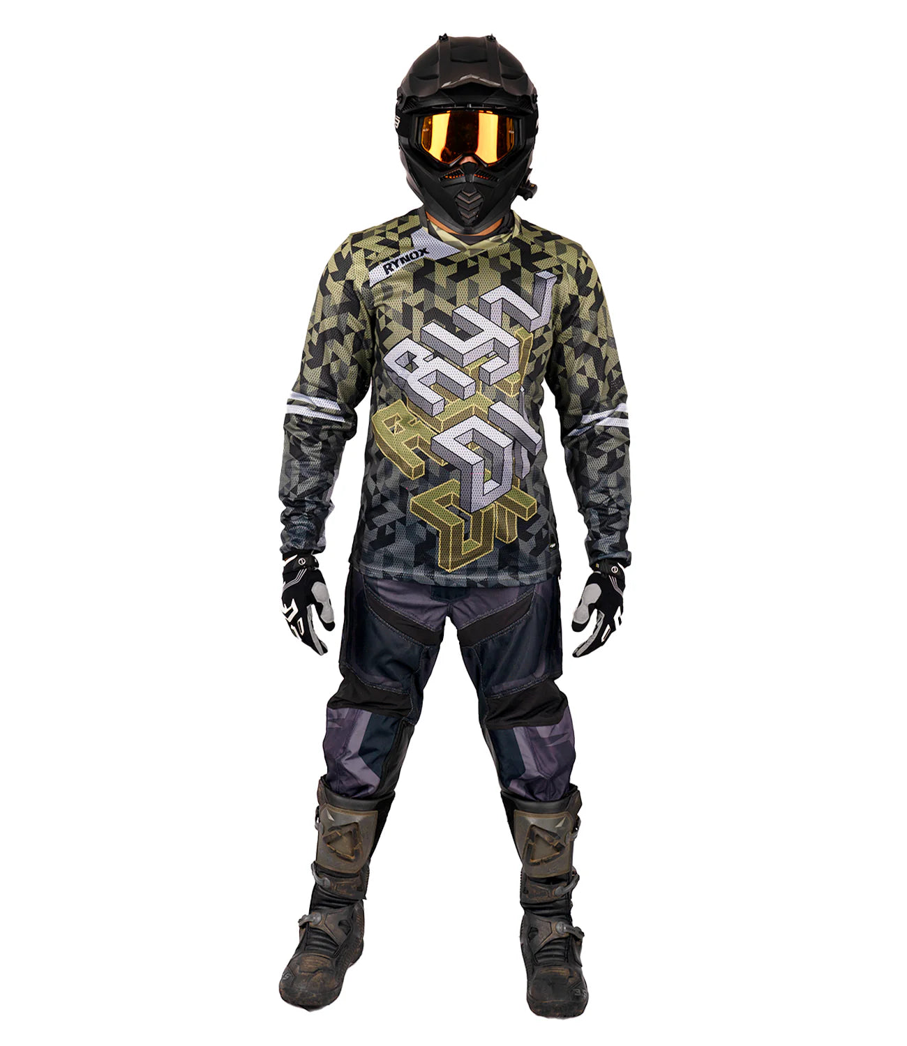 Rynox Fusion Neo Offroad Camo Green Jersey