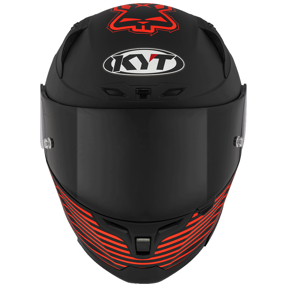 KYT Striker AF37 Livery Matt Black Red Helmet