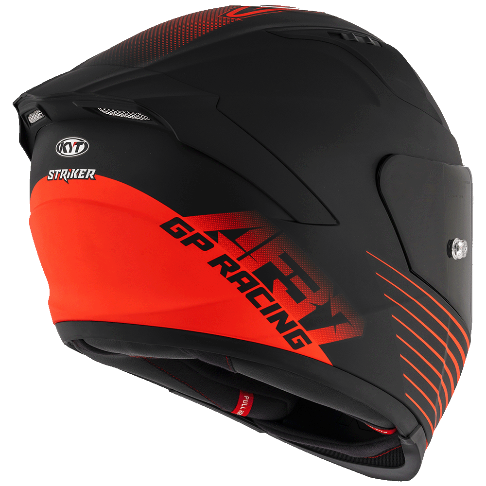 KYT Striker AF37 Livery Matt Black Red Helmet