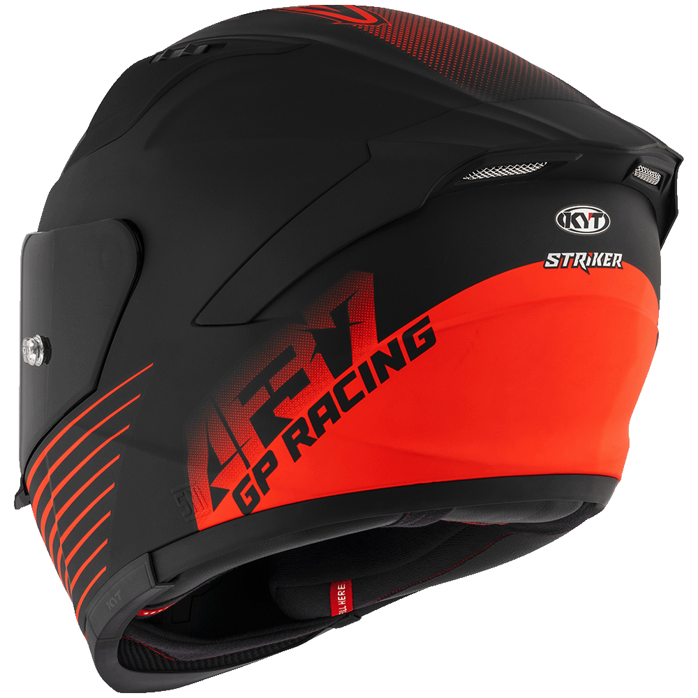 KYT Striker AF37 Livery Matt Black Red Helmet