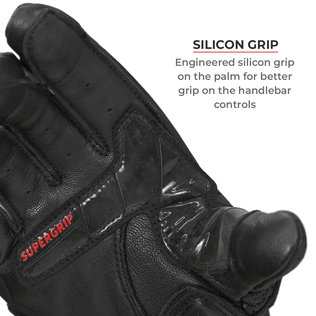 ViaTerra Shifter Black – Short Motorcycle Riding Gloves