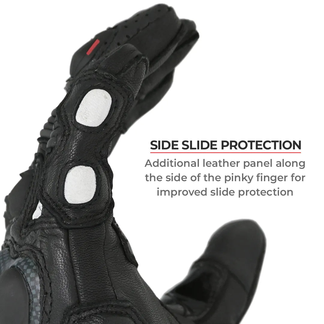 ViaTerra Shifter Black – Short Motorcycle Riding Gloves