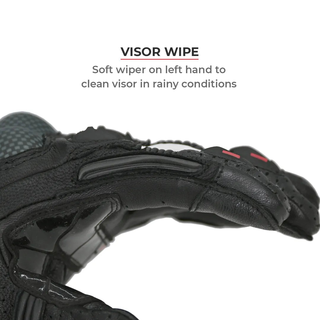 ViaTerra Shifter Black – Short Motorcycle Riding Gloves