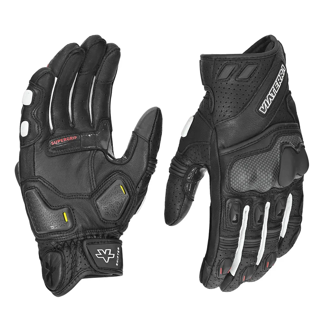 ViaTerra Shifter Black – Short Motorcycle Riding Gloves