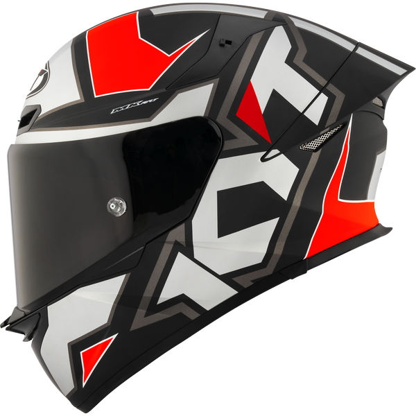 KYT TT Revo Electron Matt Grey Red Helmet