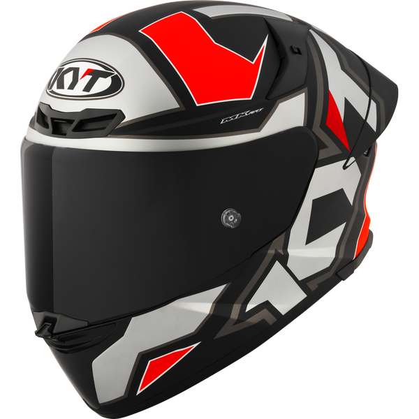 KYT TT Revo Electron Matt Grey Red Helmet