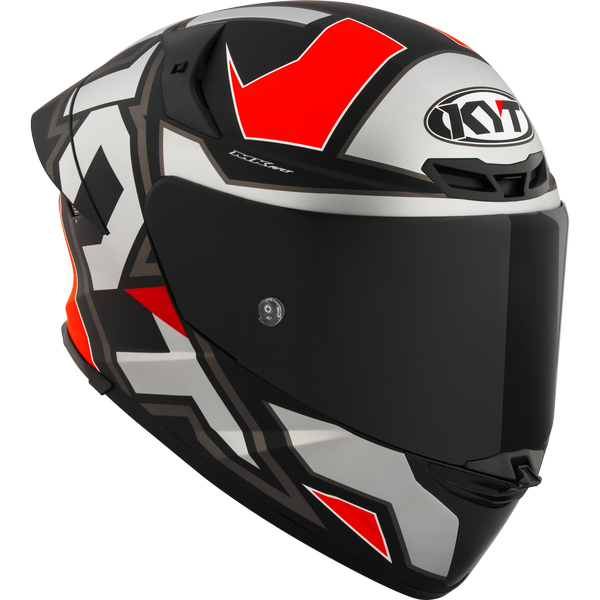 KYT TT Revo Electron Matt Grey Red Helmet