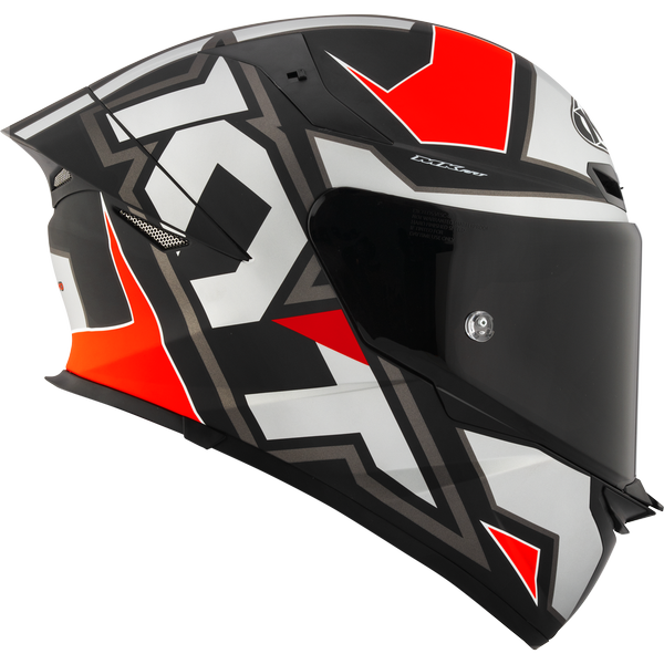 KYT TT Revo Electron Matt Grey Red Helmet