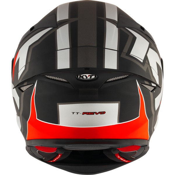 KYT TT Revo Electron Matt Grey Red Helmet