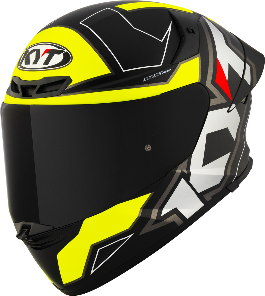 KYT TT Revo Electron Matt Black Yellow Helmet