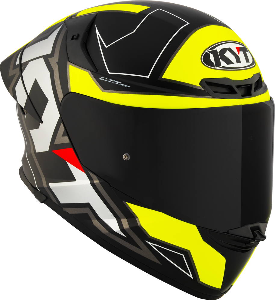 KYT TT Revo Electron Matt Black Yellow Helmet