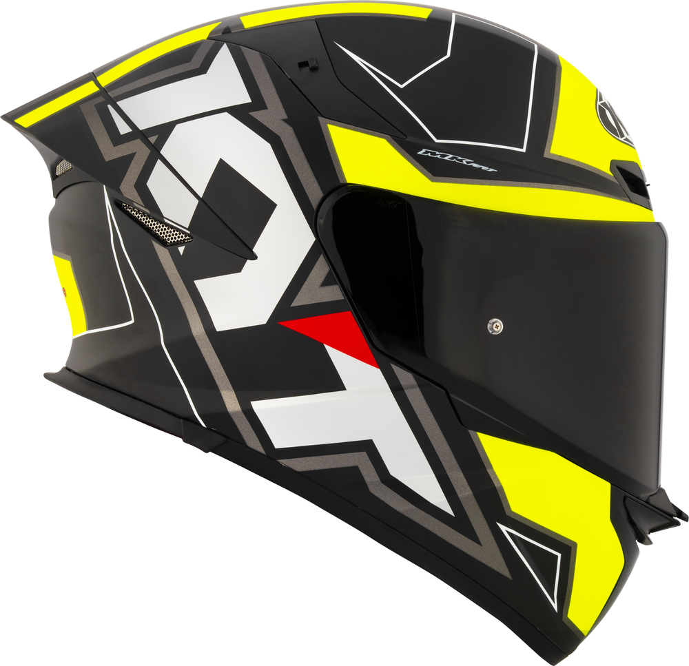 KYT TT Revo Electron Matt Black Yellow Helmet
