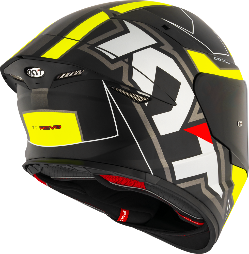KYT TT Revo Electron Matt Black Yellow Helmet