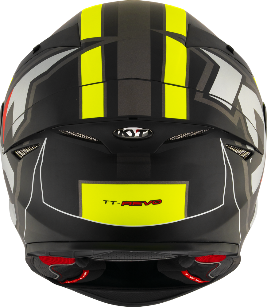 KYT TT Revo Electron Matt Black Yellow Helmet