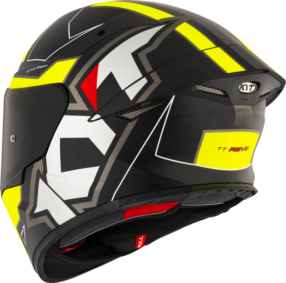KYT TT Revo Electron Matt Black Yellow Helmet