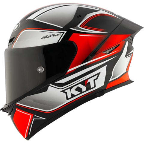 KYT TT Revo Tourist Gloss Red Fluro Helmet