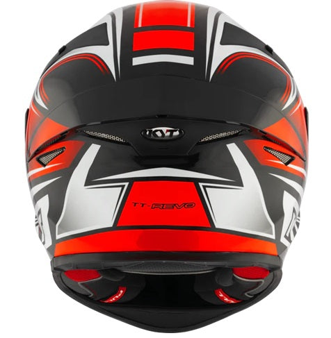 KYT TT Revo Tourist Gloss Red Fluro Helmet
