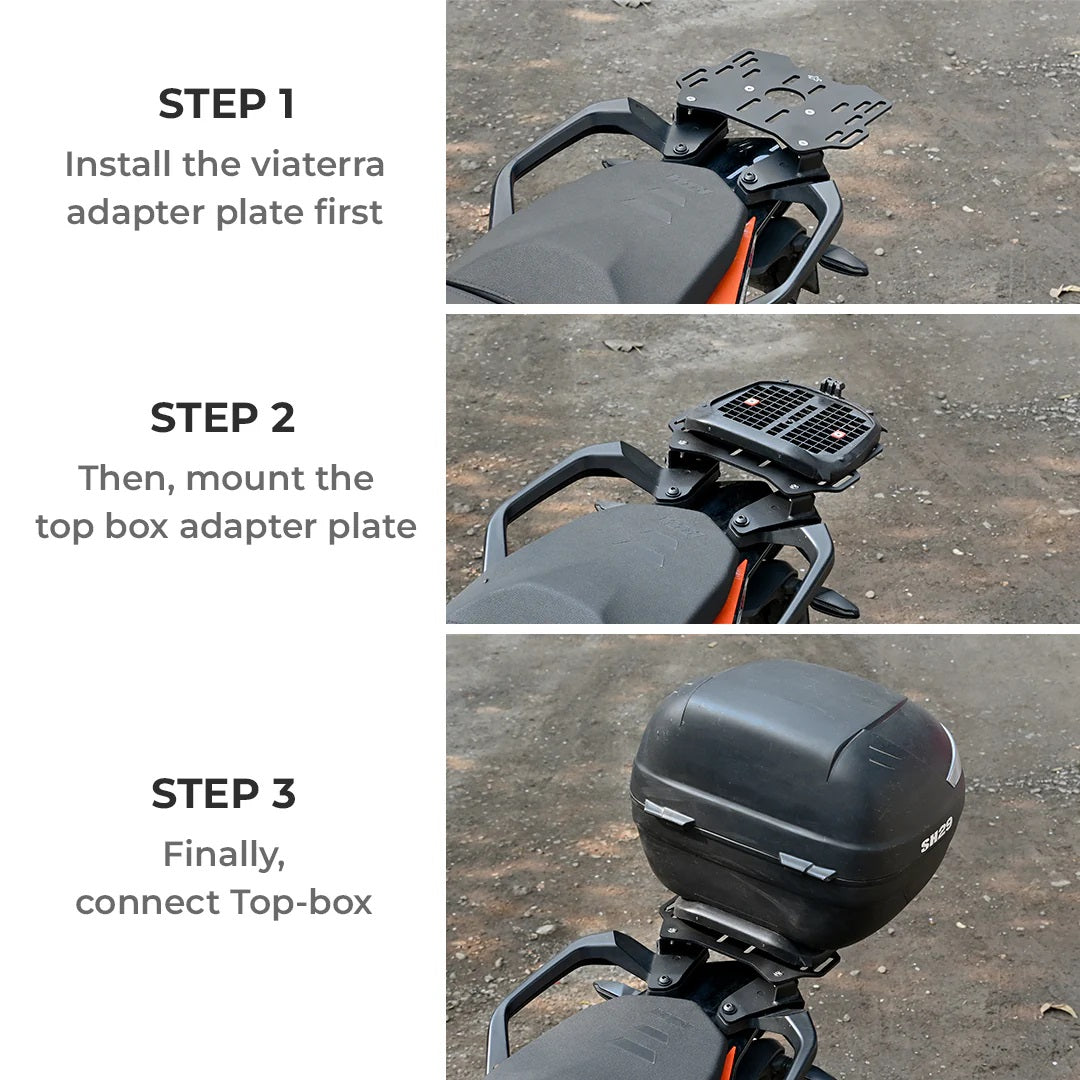 VIATERRA TOP BOX ADAPTER PLATE FOR KTM ADVENTURE 250/390 (2020-2024)