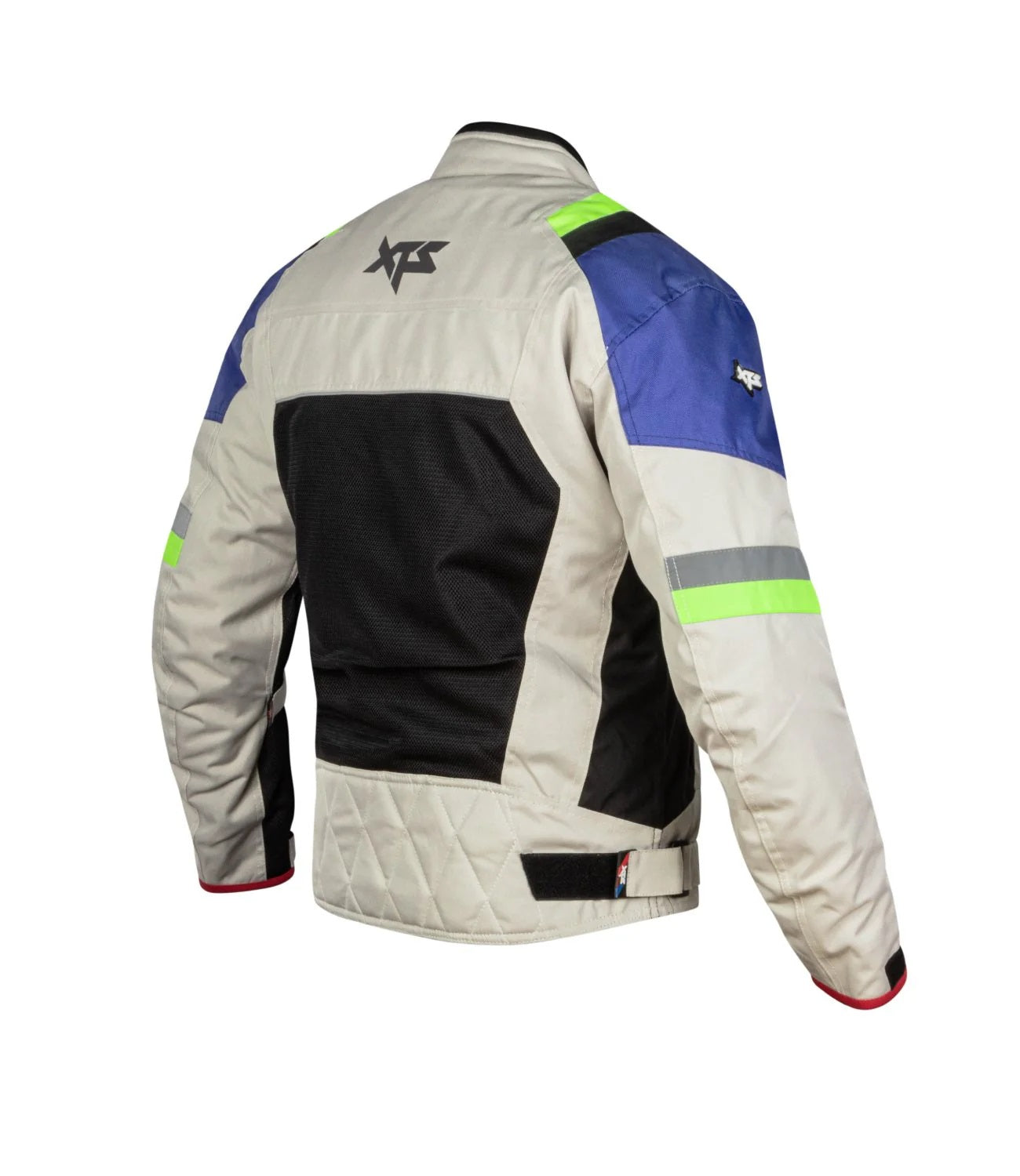 XTS Speedway Off White Blue Riding Jacket