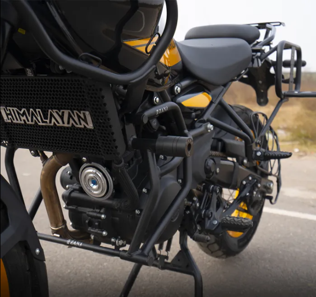 ZANA Crash Guard For Himalayan 450 (With Slider Black Texture,Mild Steel) Type-1