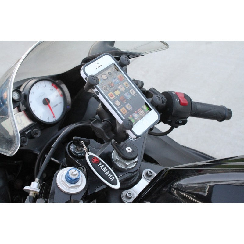 RAM Fork Stem Mount with Short Double Socket Arm & Universal RAM® X-Grip® Phone Cradle