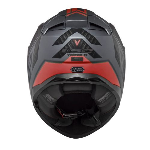 LS2 FF811 Vector II Splitter Matt Titanium Red Helmets