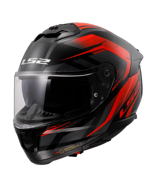 LS2 FF320 STREAM II FURY GLOSS Black Red -06