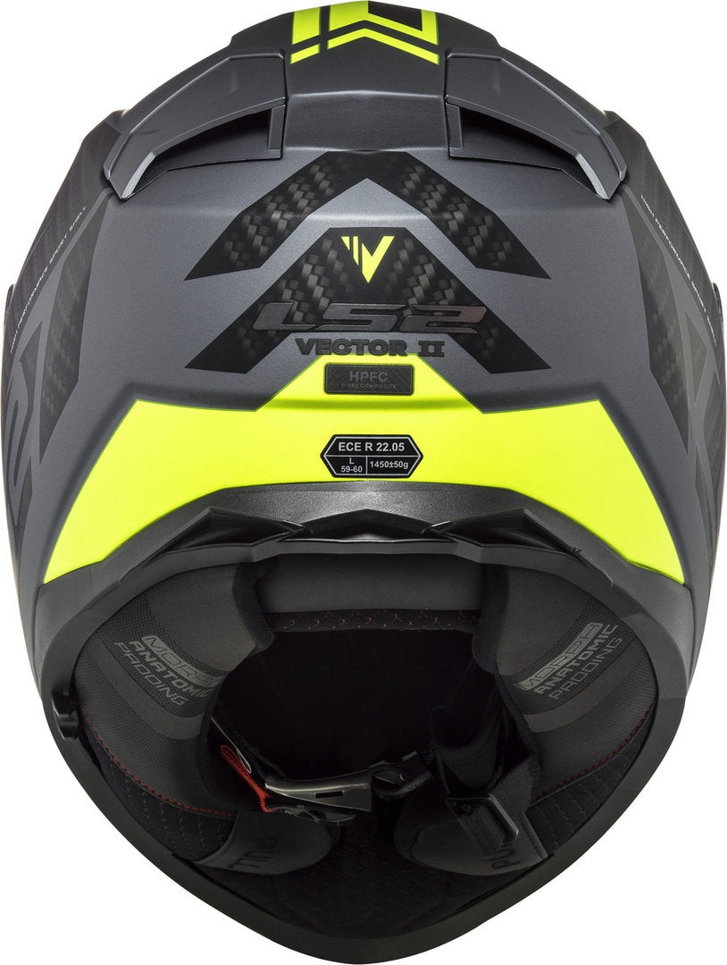 LS2 FF811 Vector II Splitter Matt Titanium hiviz yellow Helmets