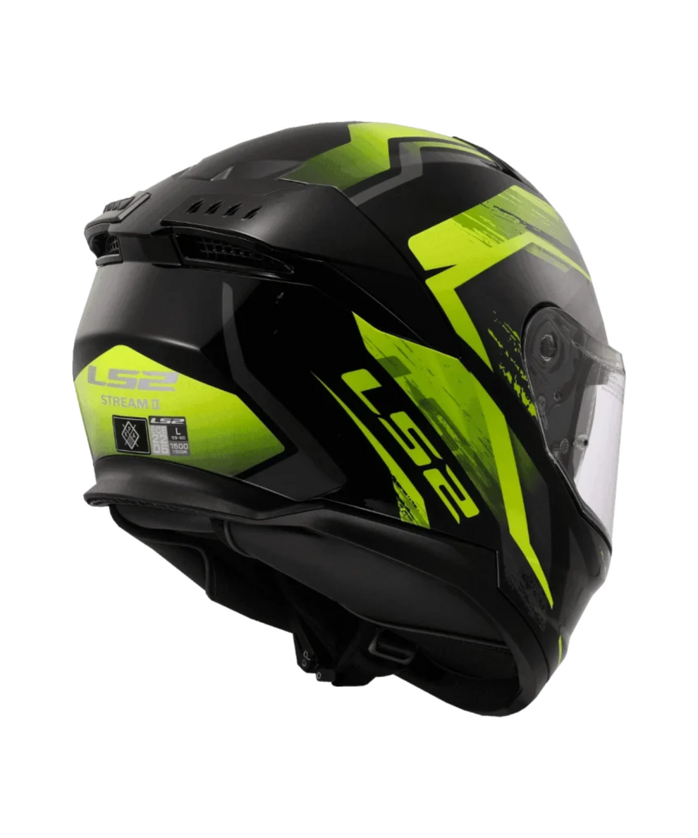 LS2 FF320 STREAM II FURY GLOSS Black HI VIZ Yellow -06