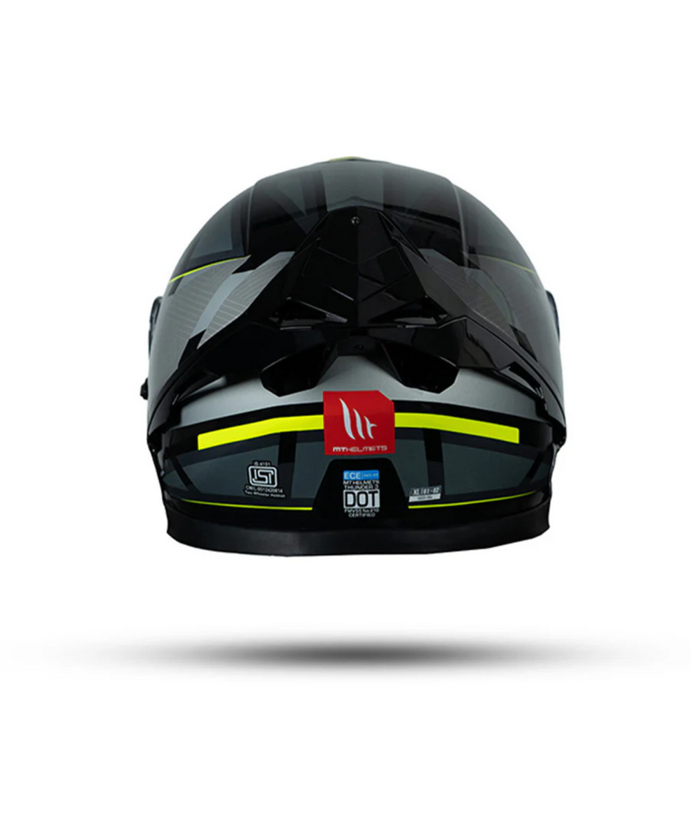 MT Thunder3 Pro Nova B62 Matt Black Grey Yellow Helmet - AH Helmets