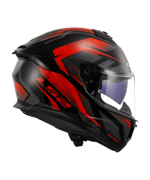 LS2 FF320 STREAM II FURY GLOSS Black Red -06