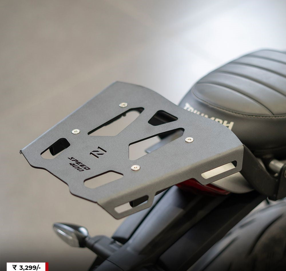 ZANA TOP RACK ALUMINIUM PLATE T-1 BLACK FOR TRIUMPH SPEED 400