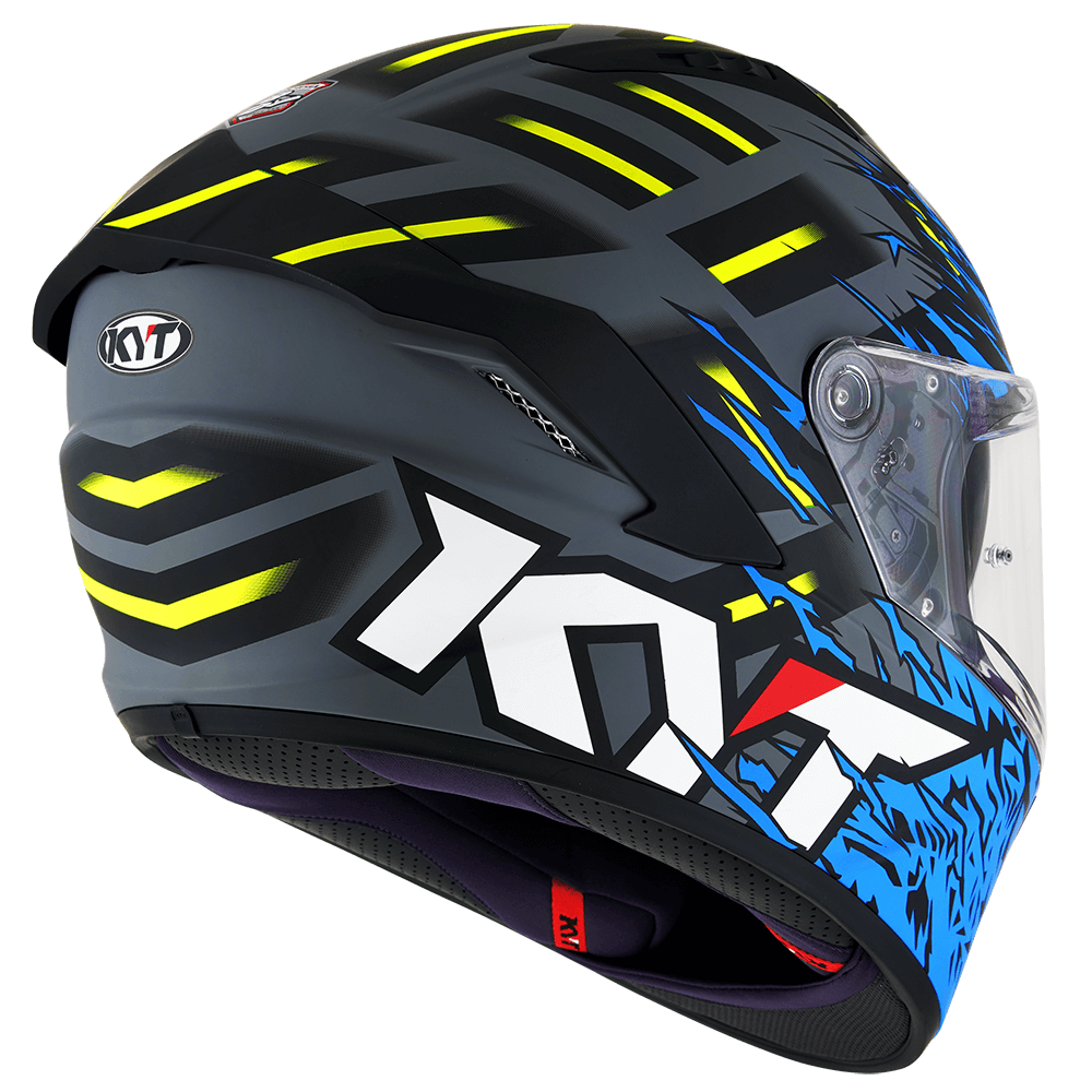 KYT STRIKER 2SV FLAMINGGLOSS GREY BLUE